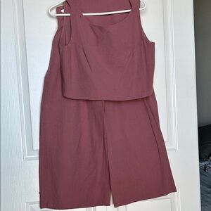 Sleeveless Mauve Jumpsuit